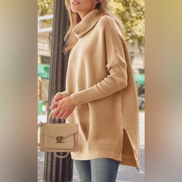 Lillusory Oversized Turtleneck Batwing Sleeve - Picture 2 of 9